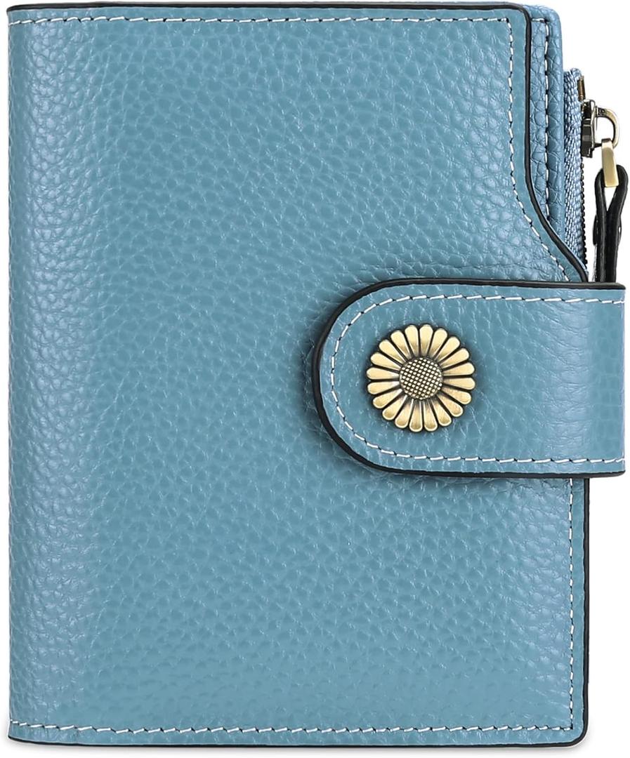 FALAN MULE Small Wallet for Women Leather Bifold Compact Small Womens Wallet with RFID Blocking