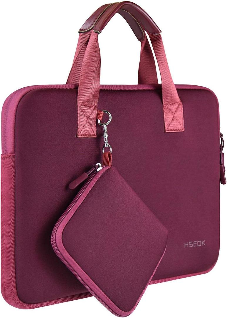 Hseok Laptop Sleeve 13.3-14 inch Case with Small Pouch, Neoprene Computer Bag Compatible with MacBook Pro 14" M4/M3/M2/M1 2025-2021, Mac Air/Pro 13.3" and Most 13-14 inch Notebooks,R02D01
