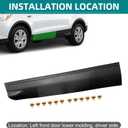 Front Left Door Lower Side Body Molding Panel Cover Trim with Retainer Clips for Ford Escape 2013 2014 2015 2016