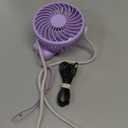 HandFan Upgraded 5200mAh Portable Handheld Fan with Lanyard, 5 Speeds Strong Airflow Hand Fan [27 Working Hours], 180 Foldable Compact Design Personal Fan for Travel/Disney/Concerts/Women(Purple)