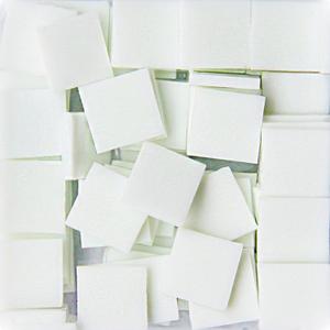 130pcs/200g Pack of Mosaic Tile Supplies for DIY Crafts, Plates, Picture Frames, Flowerpots, Handmade Jewelry - 1.5x1.5 cm Square Glass Decorative Tiles (White)