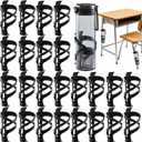 24 Pcs Water Bottle Holder for Classroom Anti-Spill Desk Cupholder with 100 Zip Ties Back to School Gift for Student Water Bottle Holders for Desk Chair Coffee Cup Holder for Office Home
