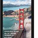 10x14 inch Wood Picture Frames for Wall Hanging,Diamond Painting Frames Rectangle Baby Scan Picture Frame for Family Walls Decoration,Anniversary,Wedding,Christmas,Halloween,Shower,Certificate (Black)