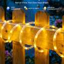 Brightown 2 Pack Solar Rope Lights, Total 78FT 200LED Warm White Solar String Lights Outdoor, IP65 Waterproof Solar Powered Fairy Lights with 8 Lighting Modes for Yard Garden Patio Tree Decoration