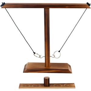 Ring toss Game, Large Base Hook and Ring Game, Hook and Ring Throwing Game for Adults Kids, Family-Friendly Indoor Holiday Fun or Outdoor Patio Games