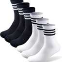 Piano Keys Socks, Black White Striped socks, Novelty Funny Crazy Music Notes Socks Gift For Christmas Birthday Festival Carnival Costume Party Adults and Kids, White Black (SSAA04)