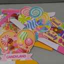 Marspark 10 Pieces Candyland Party Decorations Lollipop Table Topper Sweet Candy Table Centerpieces Boho Honeycomb Centerpieces Lollipop Decorations for Birthday Baby Shower Sweet Shop Party (Candy)