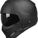 Full Face Motorcycle Helmet for Unisex-Adult Dirt Bike ATV Scooter Cruiser 3/4 Face Motocross Helmet Interchangeable Mouth Cover DOT Approved