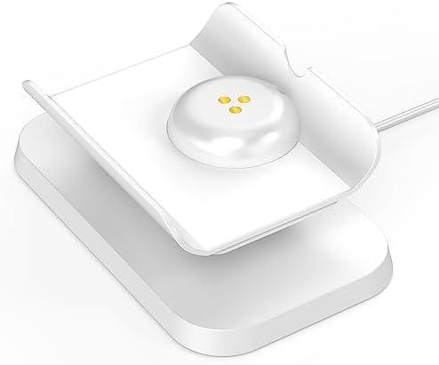 Rounkin Charging Dock/Base for Meta Portal Go-Rotatable to Adjust The Angle Charging Stand for Facebook Portal Go Smart Video Calling for Office, Home with 45W PD Charging Adapter(White)