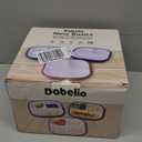 BABELIO 8'' Toddler Porcelain Plates with Silicone Suction Sleeves, Lead & BPA Free, Divided, Microwave & Dishwasher Safe, Stay Put, Suitable for Kids/Babies, 3 Pack (1-Blue/Grayish Purple/Silver Gray)