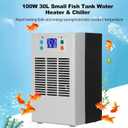 Electric Water Heater Chiller, AC 100240V 20L Aquarium Chiller ABS Housing Digital Display Intelligent Temperature Control 70W with Pump for Fish (US Plug Pump US Plug 110V)