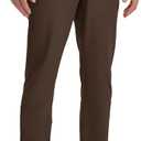 M MAELREG Golf Pants Men Lightweight with 5 Pockets, Stretch Water-Resistant Casual Flat Front Mens Dress Pants (Dark Brown), Size: 34W x 32L