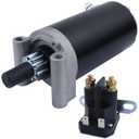 Starter with Relay for Cub Cadet i1046 i1050 LT1045 LT1046 05-06, LGT1050 LGTX1050 12-13, LTX1046 09-14, RZT 42 46 50 54 11-13 with Kohler Courage 7000 Series Engine, 32-098-01S 32-098-04S
