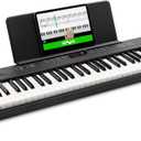 Alesis 88 Key Keyboard Piano with 480 Sounds, Speakers, USB MIDI, Sheet Music Tablet Rest, Power Adapter and Piano Lessons for Beginners, 88 Tasti