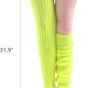 VIBILIA 31.5 Inch Leg Warmers Thigh High Socks Non-Slip Over Knee Footless Extra Long Warm Winter Socks for Women Dance Yoga (Yellow)