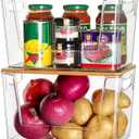 Pantry Organizers Storage, 2 Pack Onion and Potato Storage Bins Large Capacity Kitchen Counter Bins for Garlic, Fruit, Vegetable, Can Storage Countertop Organizer (12" x 7" x7")