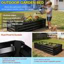 Raised Garden Bed 2 Pack 6x3x1FT, Premium Galvanized Raised Garden Bed, Large Raised Garden Beds Outdoor for Deep-Rooted Vegetables, Flowers, Green and Herbs, Black
