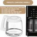 14-Cups Coffee Carafe Replacement Pot Compatible with Cuisinart Coffee Machine DCC-2200RC, DCC-2200, DCC-3200, DCC-3200P1, DCC-3200FR, DCC-2600, DCC-2800,DCC-1800FR CBC-7400 CBC-7000PC White