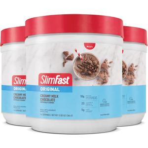 SlimFast Original Meal Replacement Powder, Creamy Milk Chocolate, Weight Loss Shake Mix, 10g of Protein, 14 Servings (Pack of 3) (Packaging May Vary) (EXP 01/01/28)