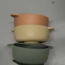 3 Pack Baby Bowls, Suction Bowls for Baby and Toddlers, BPA Free Food Grade Silicone Bowl Feeding Supplies, Dishwasher and Microwave Safe, Multicolor (Pink)