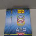 PartySticks Ultra Bright Glow Sticks Bulk Party Supplies 100 Pack - 8" Glow in the Dark Light Up Halloween Party Favors, Glow Decorations, Neon Party Necklaces and Bracelets with Connectors, Pack of 2