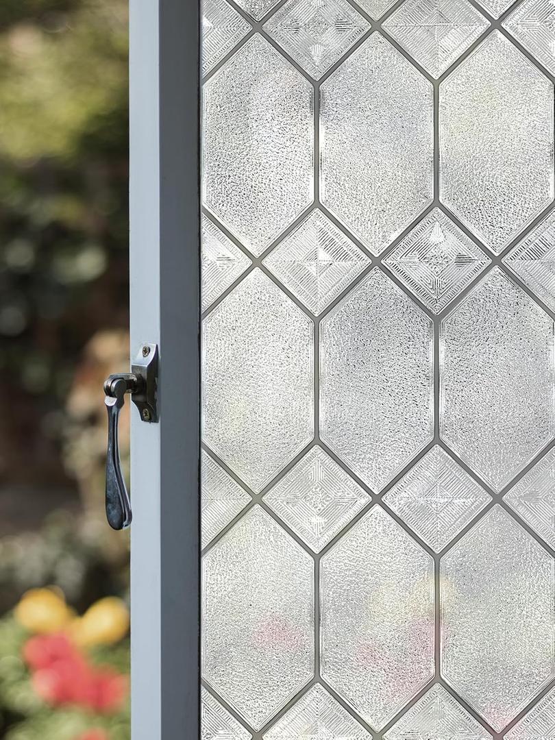 Artscape Old English | Privacy Window Film with Textured Leaded Glass Pattern | Non-Adhesive & UV Protection | Easy to Apply & Removable | 36 x 72 Inches | Made in USA
