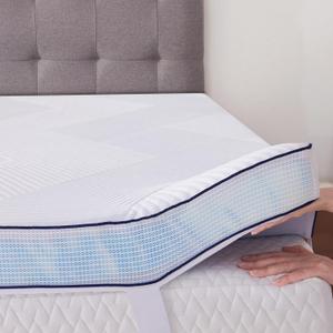 3 Inch Memory Foam Mattress Topper Queen Size Ventilated Breathable Cooling Mattress Pad with Removable Soft Cover Portable Bed Topper for Back Pain, CertiPUR-US Certified