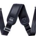59 Inch Shoulder Straps, Soft with Ultra-Thick Fixed Shoulder Pad, Two Way Independently Adjustable Buckle Replacement Straps for Laptop Bag Messenger Bag Tool Bag Luggage,Black
