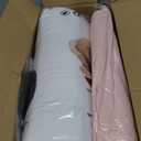Luxudecor Floral Comforter Set King Size 7 Piece, Blush Flower Bed in a Bag, Elegant Floral Comforter with Sheet Set, Soft Microfiber Bedding Set for All Season (Blush, 104"x90")