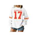 LOTUCY Football Sweatshirt Women Game Day Sweatshirts Football Team Fans Pullover Shirt Heart Graphic Long Sleeve Tops (Small, )