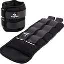Ankle Weights, Wrist Arm Leg Weights 10 LBS x 2 for Women, Kids and Men, Comfortable and Soft, Perfect for Dancing, Running, Walking, Fitness, Workout (Black)