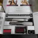 Shark Flex Fusion Hair Straightener & Powerful Hair Dryer with Fusion Hair Brush, Air Styler with Auto-Wrap Hair Curlers, Concentrator, & Frizz Fighter, Metallic Mist, HD651S