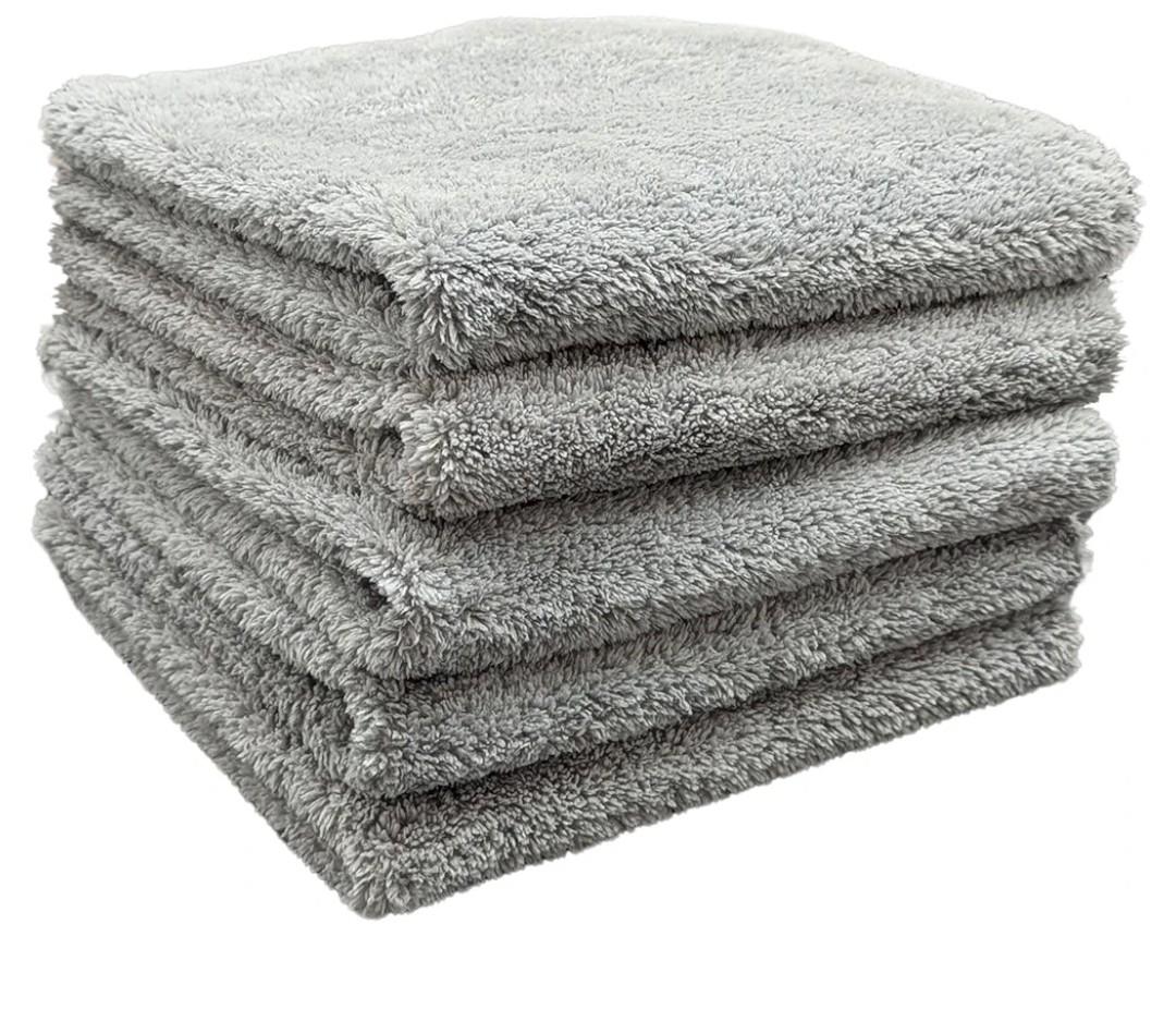 Freebird 400 Edgeless Microfiber Towels, 16x16 inches, for Quick Detailers, Waterless Wash, Spray Waxes for Touch Ups, 70/30 Premium Korean Microfiber, 400 GSM, Ice Gray, (6 Pack)