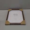 Yaetm 9x12 Picture Frame with Mat for 6x8 - Brown Walnut, Rustic Solid Wood Photo Frame 9 x 12 with Tempered Glass for Art Print & Picture, Horizontal and Vertical Wall Mount (Single, Walnut)