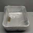 Lawei 2PCS Stainless Steel Cat Litter Box, Medium Metal Litter Pan for Kitty/Kitten/Cat/Rabbits, Non Stick Litter Boxes, Rust Proof Indoor Litter Tray, 17.5 x 13.5 x 6 Inch, Easy to Clean, Non Smell