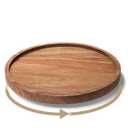 VERTORGAN Lazy Susan Organizer for Kitchen,Acacia Wood Turntable for Cabinet, Pantry, Table, Countertop, Vanity, Spice Rack（Small）