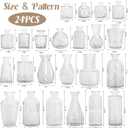 24Pcs Glass Bud Vase Set,Small Flower Vase for Tables Centerpieces Decor, Mini Vintage Clear Vase for Home,Wedding,Party Decorations