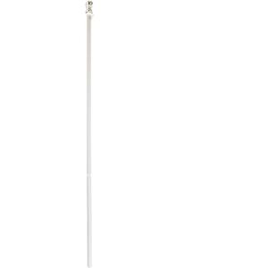 Grace Alley Flag Pole: 6 Foot Tangle Free Spinning Flag Pole. Residential or Commercial Flag Pole. Wind Resistant/Rust Free. (White)
 2pack