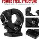 Pintle Hook Hitch 66,000 lbs, Fits 2-1/2 to 3-Inch Lunette Ring Pintle Hitch Receiver, Forged Steel Structure, Anti Corrosion and Anti Rust Coating