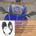 Offroad Rear View Side Mirror Adjustable Motorcycle Side Rearview Mirrors Replacement for Yamaha YZF R1 2015-2025 R6 2017-2022 R1S 2016-2018 R1M 2016-2025