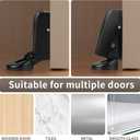 Mechanical Door Stoppers with Hydraulically WYGWP Windproof Heavy Duty Stop Holder Height Adjustable for Offices Home (Black)