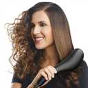 JINRI Volumizing Hair Iron, Hair Straightener Brush, Adjustable Temp, 360  Tail Rotation, Lasting Hair Volume, for Short Or Thin, Black
