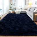 Area Rugs for Living Room, Soft Shaggy Carpets for Living Room, Fuzzy Rugs for Kids' Room, Perfect Decor for Modern Home Navy Blue 9x12 Feet