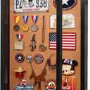 Shadow Box 30x40, Super Large Shadow Box Frame with Hinged Door Lock, Jersey Shadow Box Display Case with 98% Uv Protection Acrylic for Baseball Hockey Sport Shirt and Military Jacket Uniform-Black