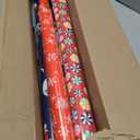 Hallmark Kids Christmas Wrapping Paper Rolls with Cutlines on Reverse (6 Rolls: 180 Sq. Ft. Total) Dinosaur, Unicorn, Flamingo, Koala