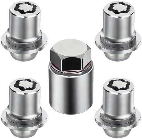 4Pcs M12x1.5 Wheel Lock Lug Nuts Set Anti-Theft Locking Lug Nuts with Wheels Lock Key Fit for 2001-22 Toyota Camry Fit for Lexus RX350 ES350 NX200T Fits for Corolla Avalon RAV4 Replace 00276-00900