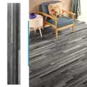 Art3d 36-Pack 54 Sq.ft Peel and Stick Floor Tiles Vinyl Plank Flooring Wood Look, Adhesive and Waterproof Tile Sticker for Bedroom, Living Room, Kitchen, RV in Grey, 36 x 6 x 0.1 inches