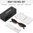 STORYCOAST Retro Cat Eye Sunglasses for Women Vintage 90S Trendy Small Frame Sun Glasses Skinny Oval Shades UV400 Protection Tortoise Frame-Gradient Brown Lens