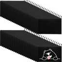 Fainne 100 Pack Canvas Makeup Bags Bulk 7.1 x 4.3 Inch Blank DIY Craft Canvas Pencil Pouch Pencil Case Multi Purpose Travel Toiletry Zipper Pouch Cosmetic Bags for Stationary Storage(Black)