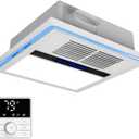 4 in 1 Bathroom Exhaust Fan with Heater and Light, 2800W Heater, 211CFM, 5-Color Mood Lighting, Low Noise, with Wall Control for Bathroom and Toilet, Medium